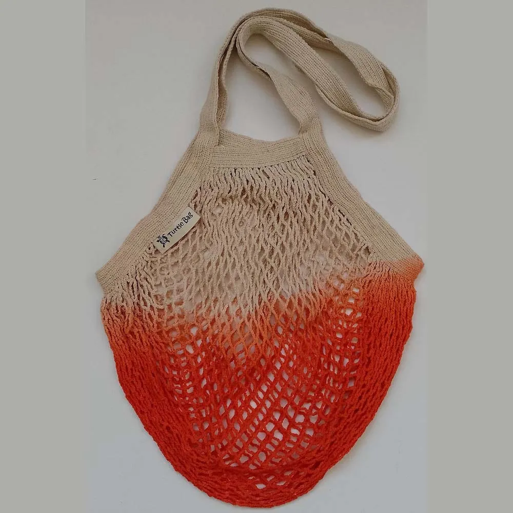 Dip-Dye Organic Cotton Long-Handled String Bag by Turtle Bags - Various Colours