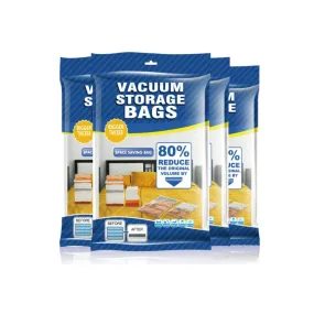 Double Zipper PVC Vacuum Storage Bags - 8 Pack