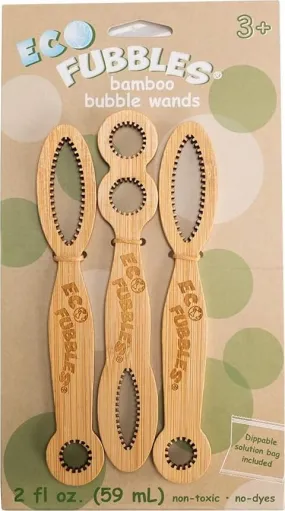 Eco Fubbles Bamboo Bubble Wands 3-pack