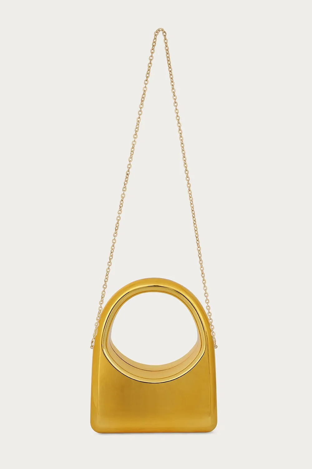 EMMY Sculpted Acrylic Hand Bag in Gold