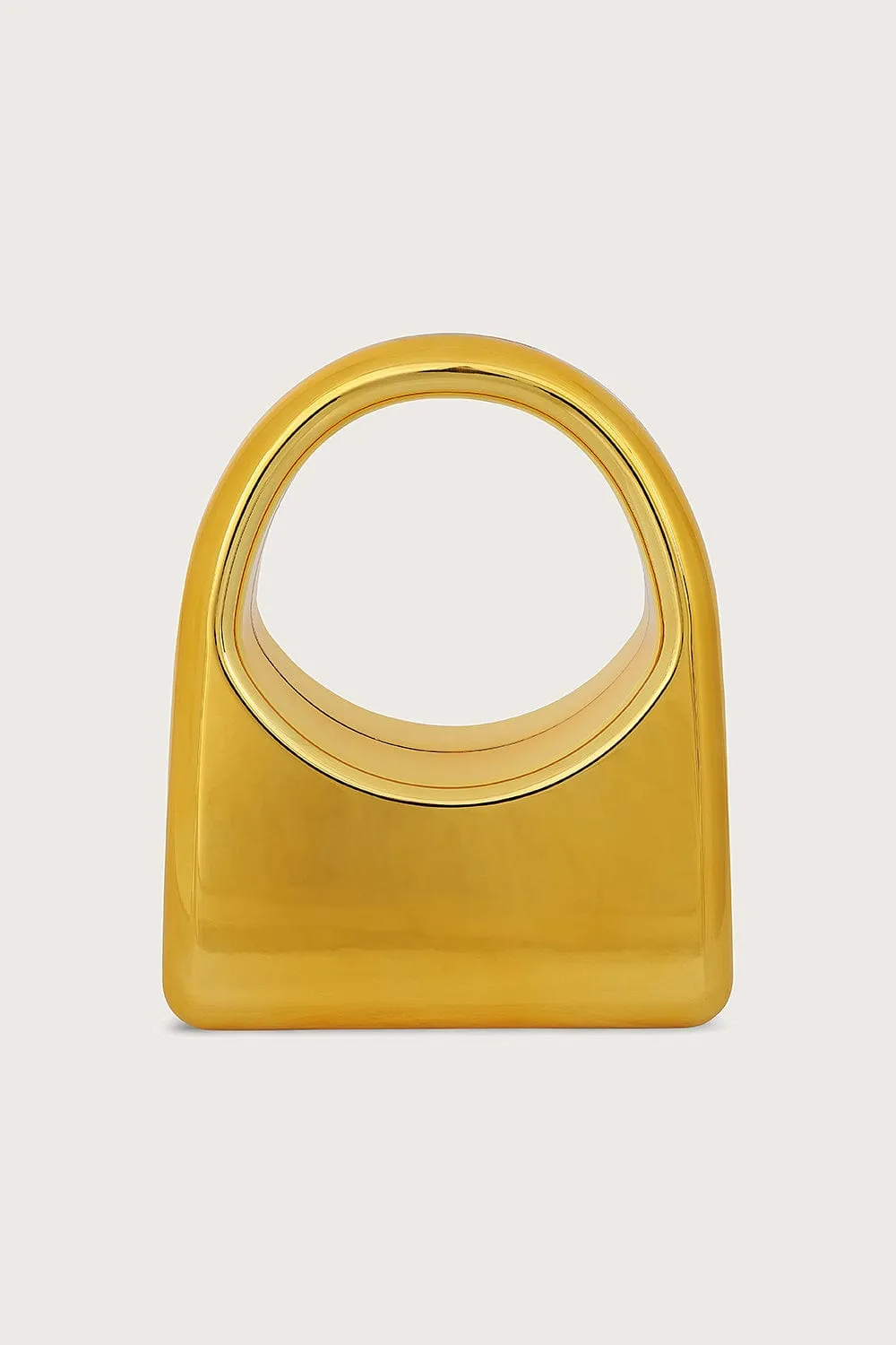 EMMY Sculpted Acrylic Hand Bag in Gold