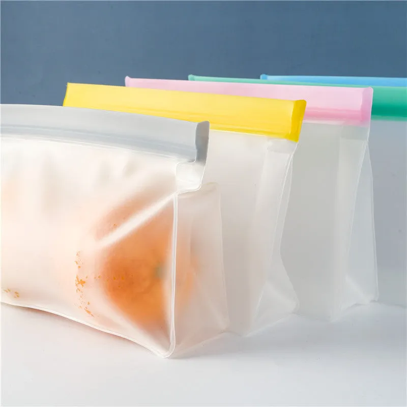 Europe And The United States Amazon Peva Food Bag Reusable Three-Dimensional Peva Thickened Storage Sealed Fresh-Keeping Bag Ziplock Bag