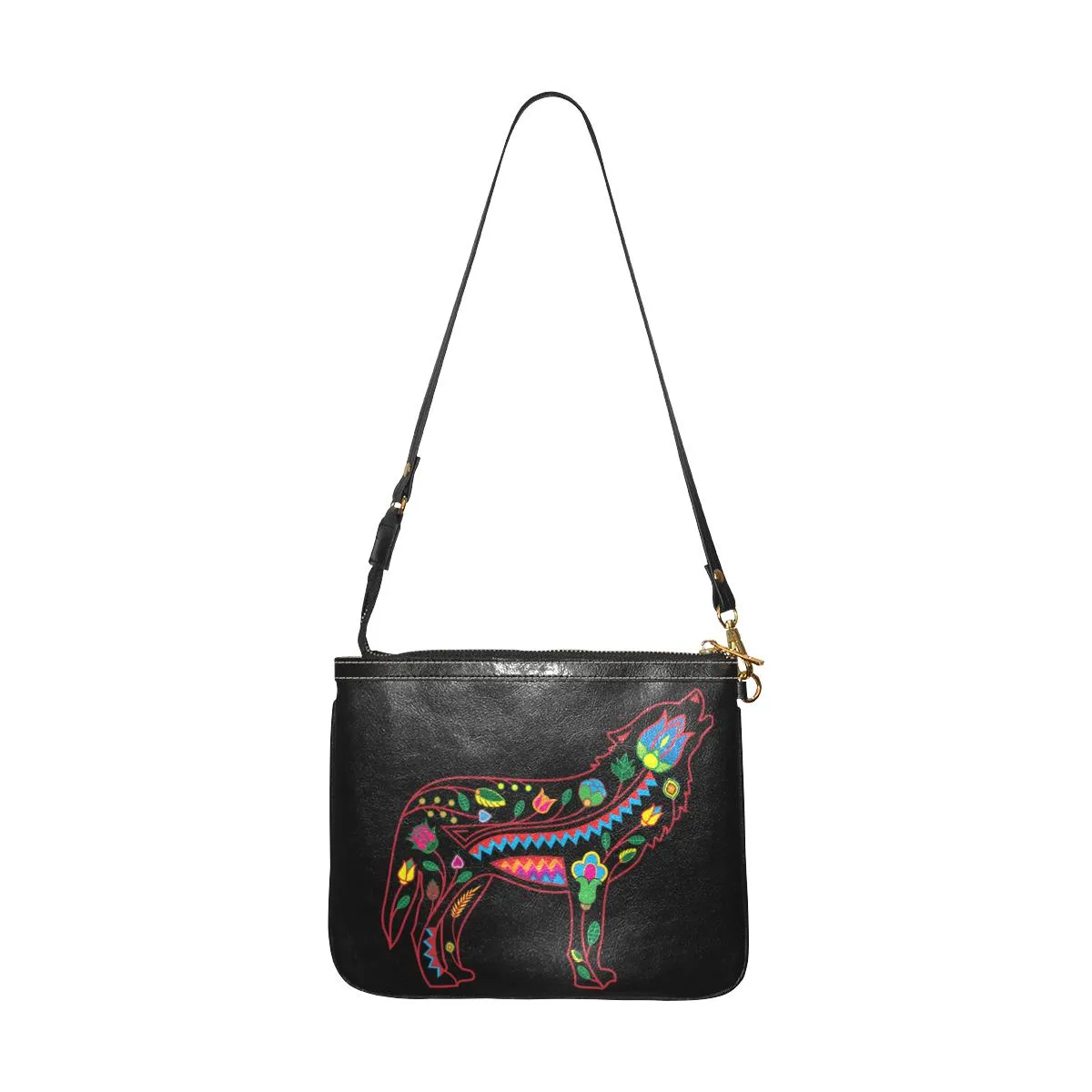 Floral Wolf Small Shoulder Bag