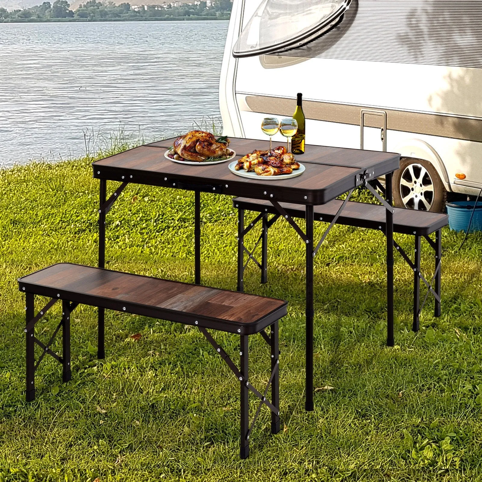 Folding Camping Table And Chair Set