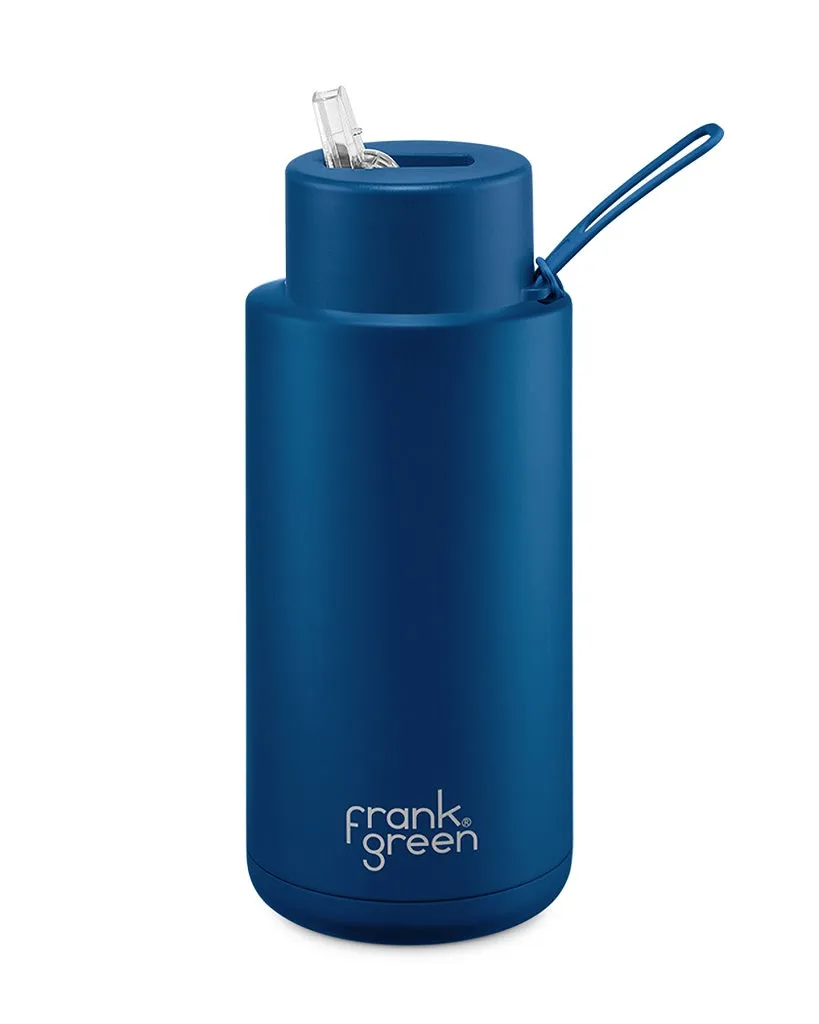 Frank Green Ceramic 34oz Straw Bottle - Deep Ocean