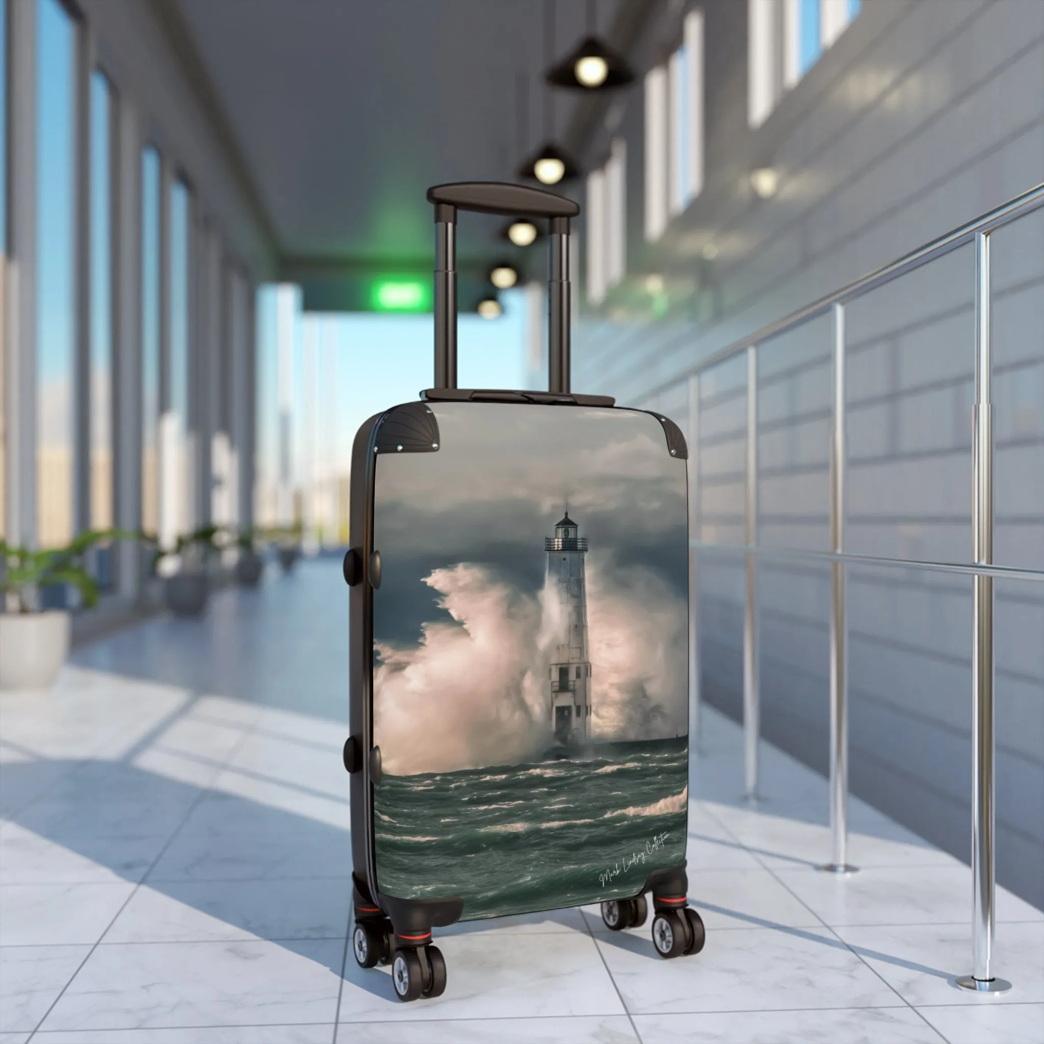 Frankfort Lighthouse Custom Art Luggage