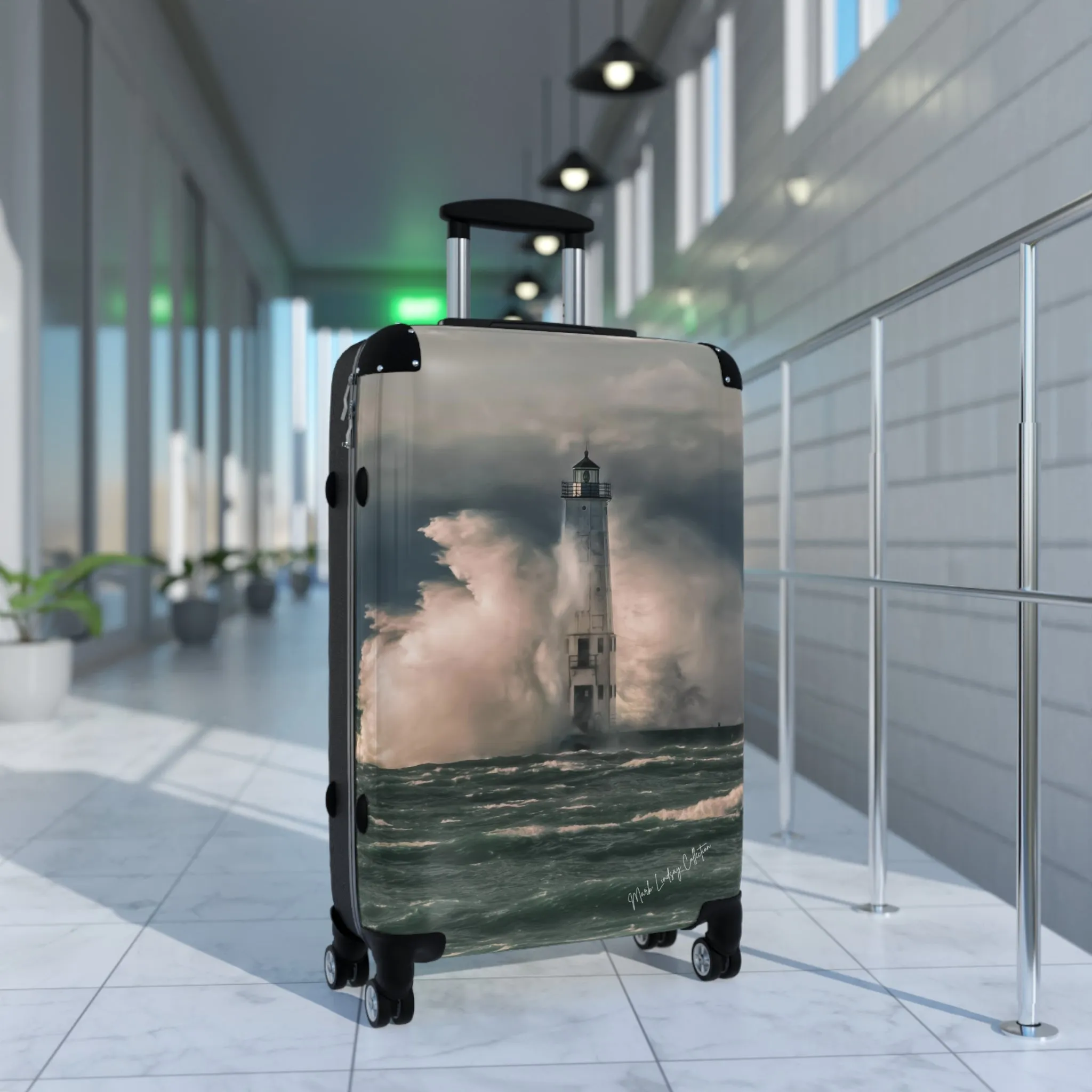 Frankfort Lighthouse Custom Art Luggage