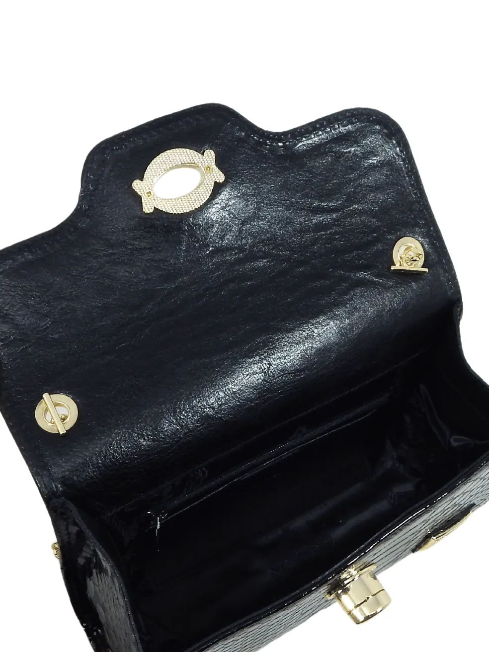 Gallop Patent Leather Clutch or Shoulder Bag