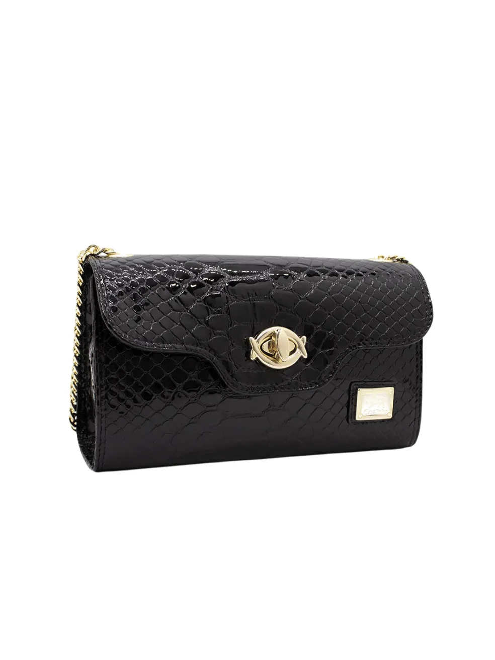 Gallop Patent Leather Clutch or Shoulder Bag