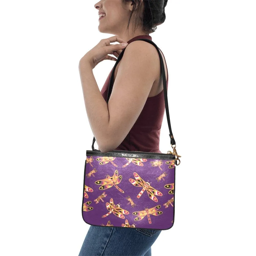 Gathering Yellow Purple Small Shoulder Bag