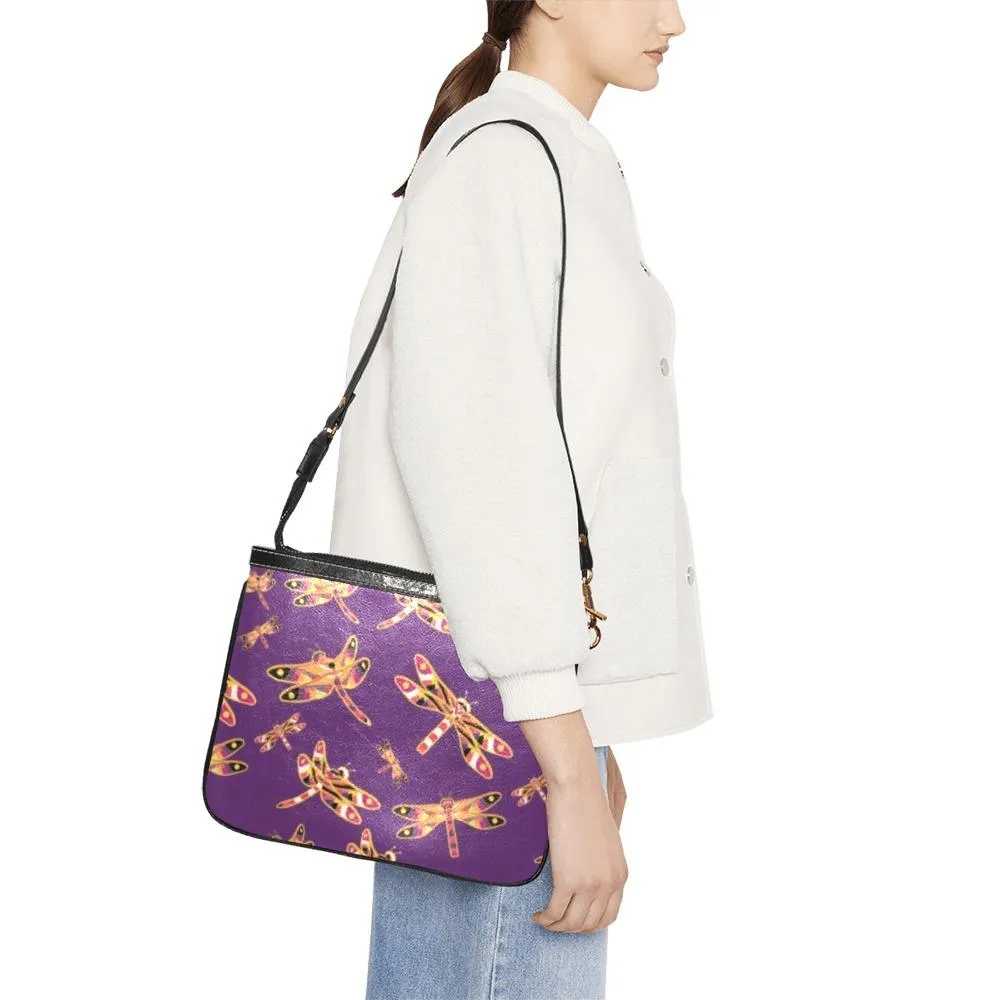 Gathering Yellow Purple Small Shoulder Bag