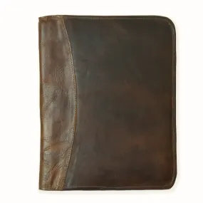 Genuine Full Grain Leather Padfolio / Portfolio by World Orphans - Chocolate Leather