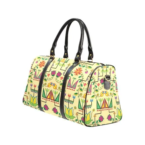 Geometric Floral Summer-Vanilla Waterproof Travel Bag