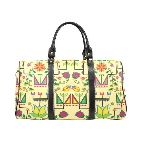 Geometric Floral Summer-Vanilla Waterproof Travel Bag