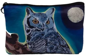 Great Horned Owl Cosmetic Bag- The Wise One