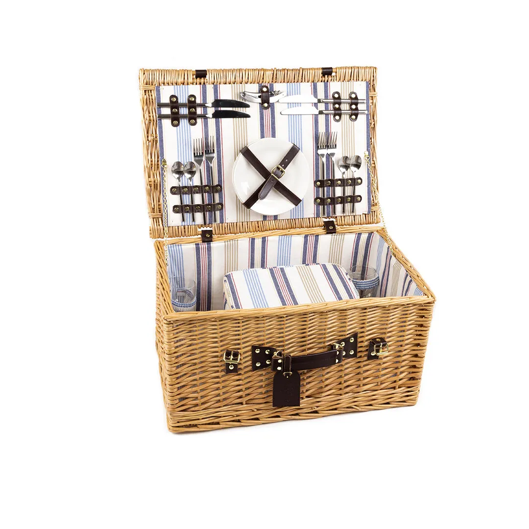 Greenfield Collection Ludlow Willow Picnic Hamper for Four People