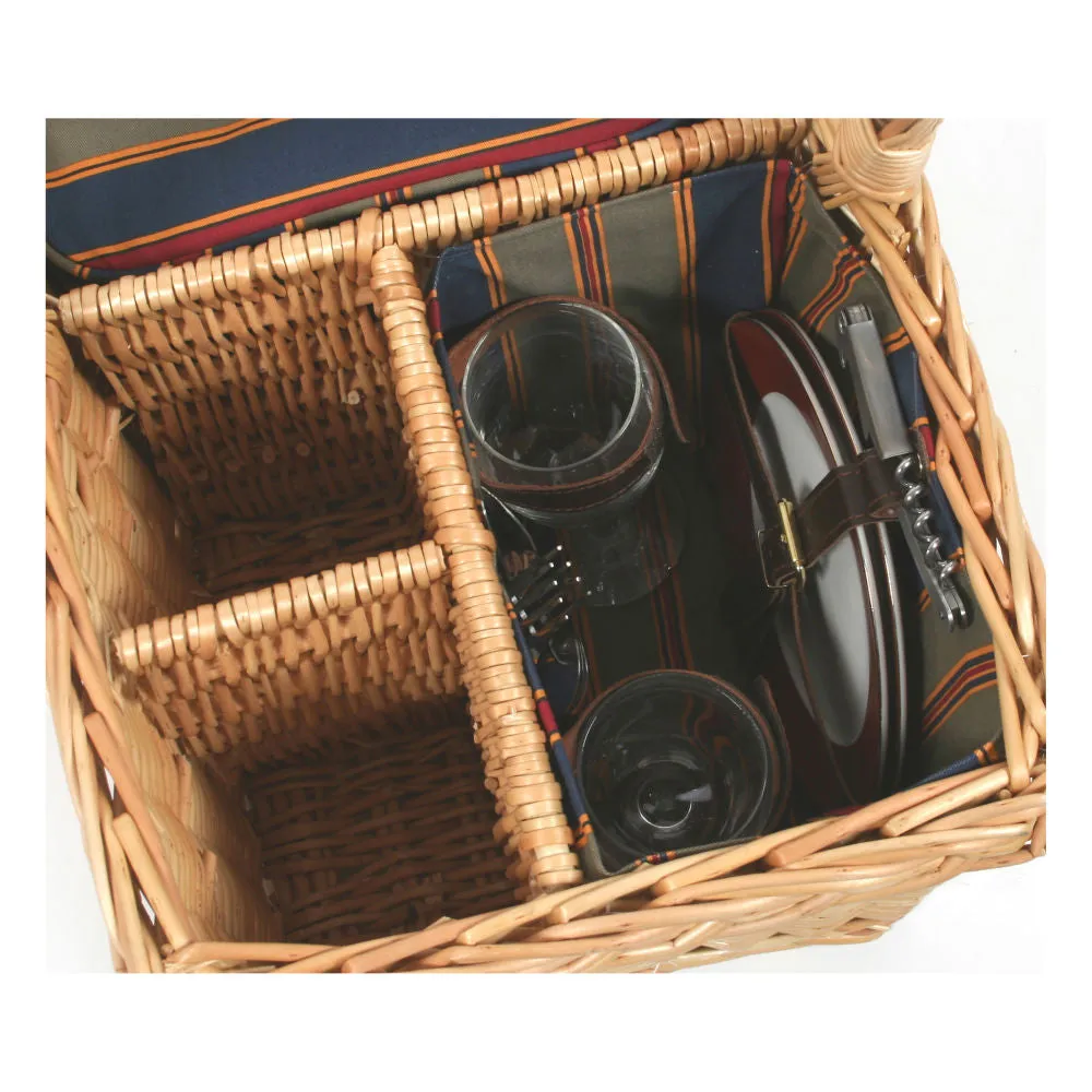 Greenfield Collection Regatta Willow Picnic Hamper for Two People