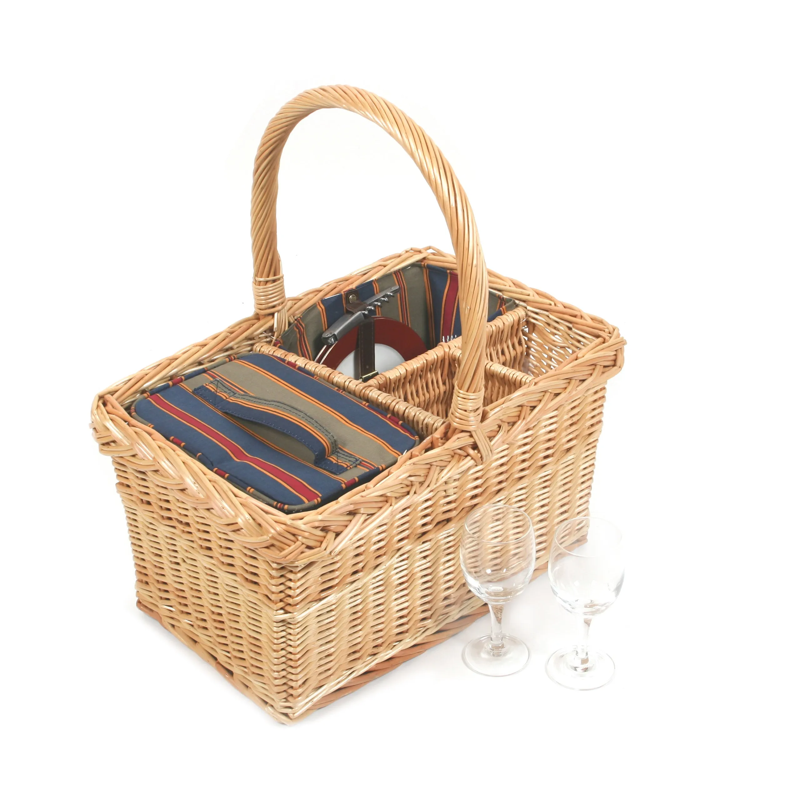 Greenfield Collection Regatta Willow Picnic Hamper for Two People