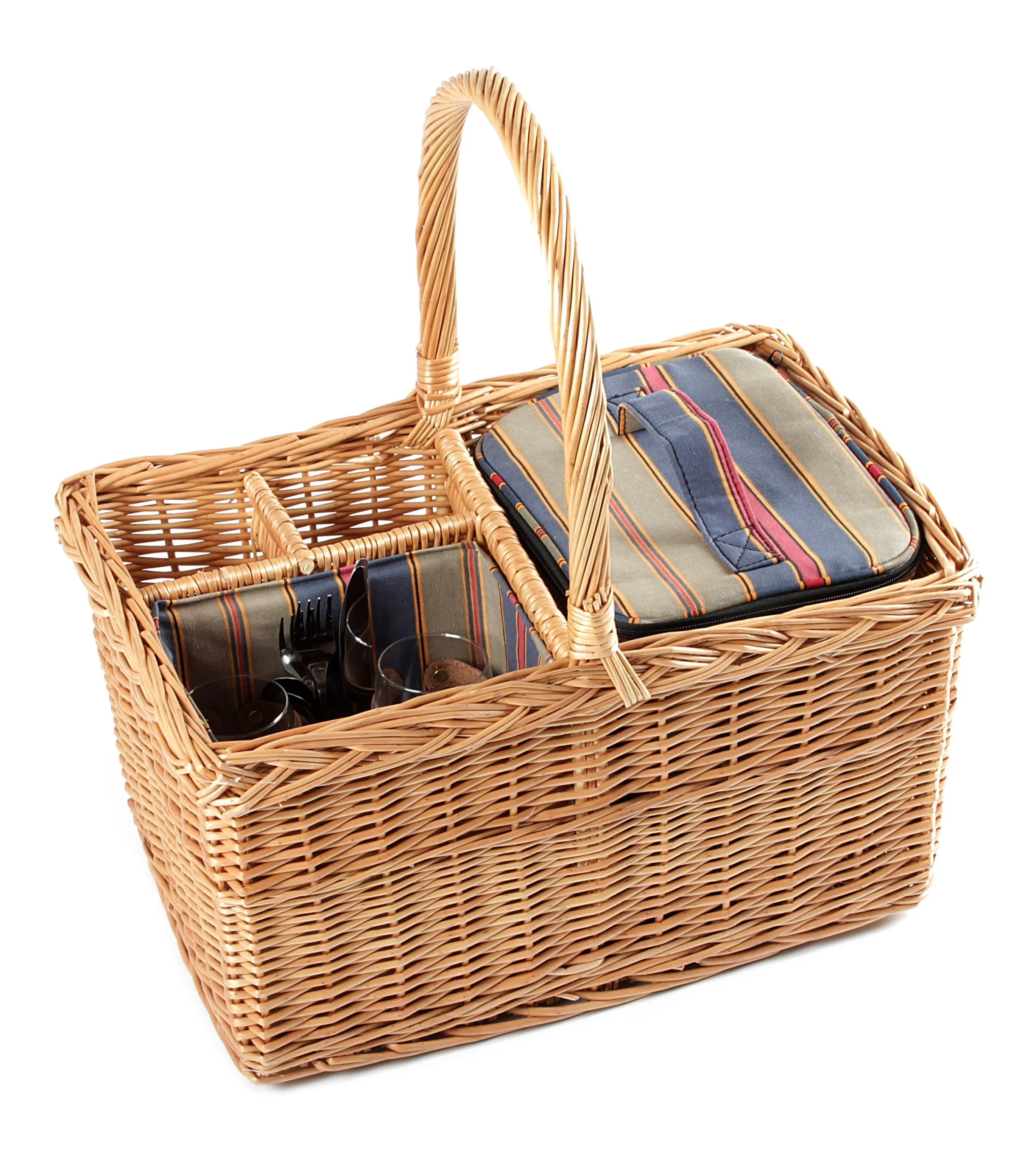 Greenfield Collection Regatta Willow Picnic Hamper for Two People