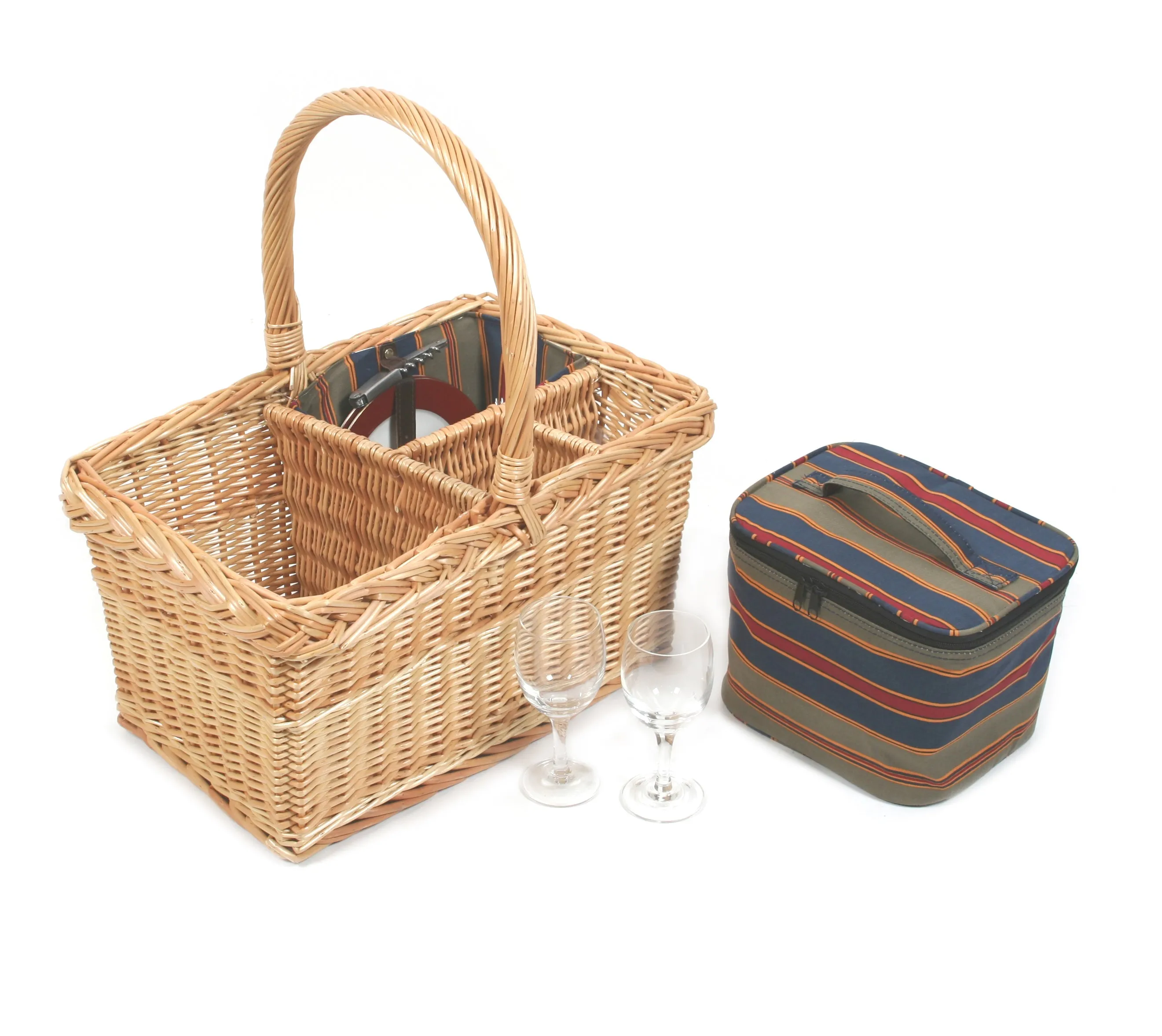 Greenfield Collection Regatta Willow Picnic Hamper for Two People