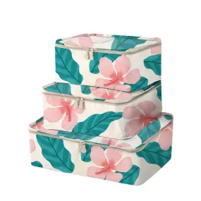 Hibiscus Flower Packing Cubes, Set of 3