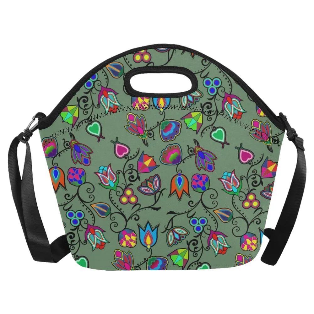 Indigenous Paisley Dark Sea Neoprene Lunch Bag/Large