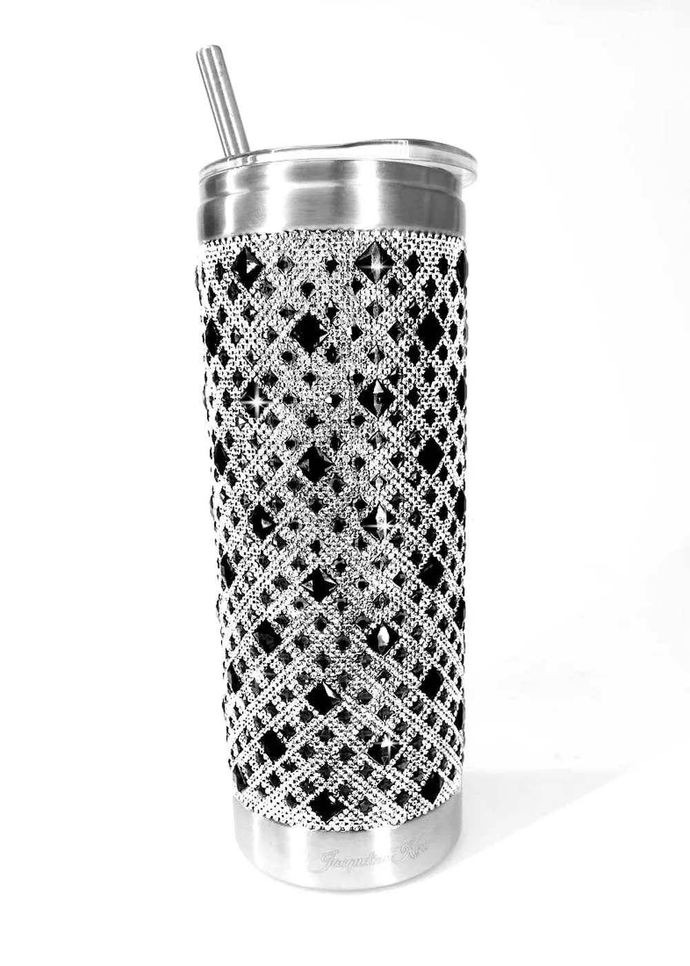 Jacqueline Kent Tumbler | Aristocrat Black & Silver | Bling Tumbler