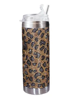 Jacqueline Kent Tumbler | Wild Thing Leopard Gold | Bling Tumbler