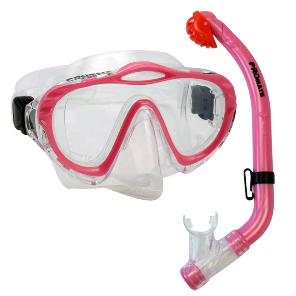 Junior Snorkeling Scuba Diving PURGE Mask DRY Snorkel Set for kids - SCS0033