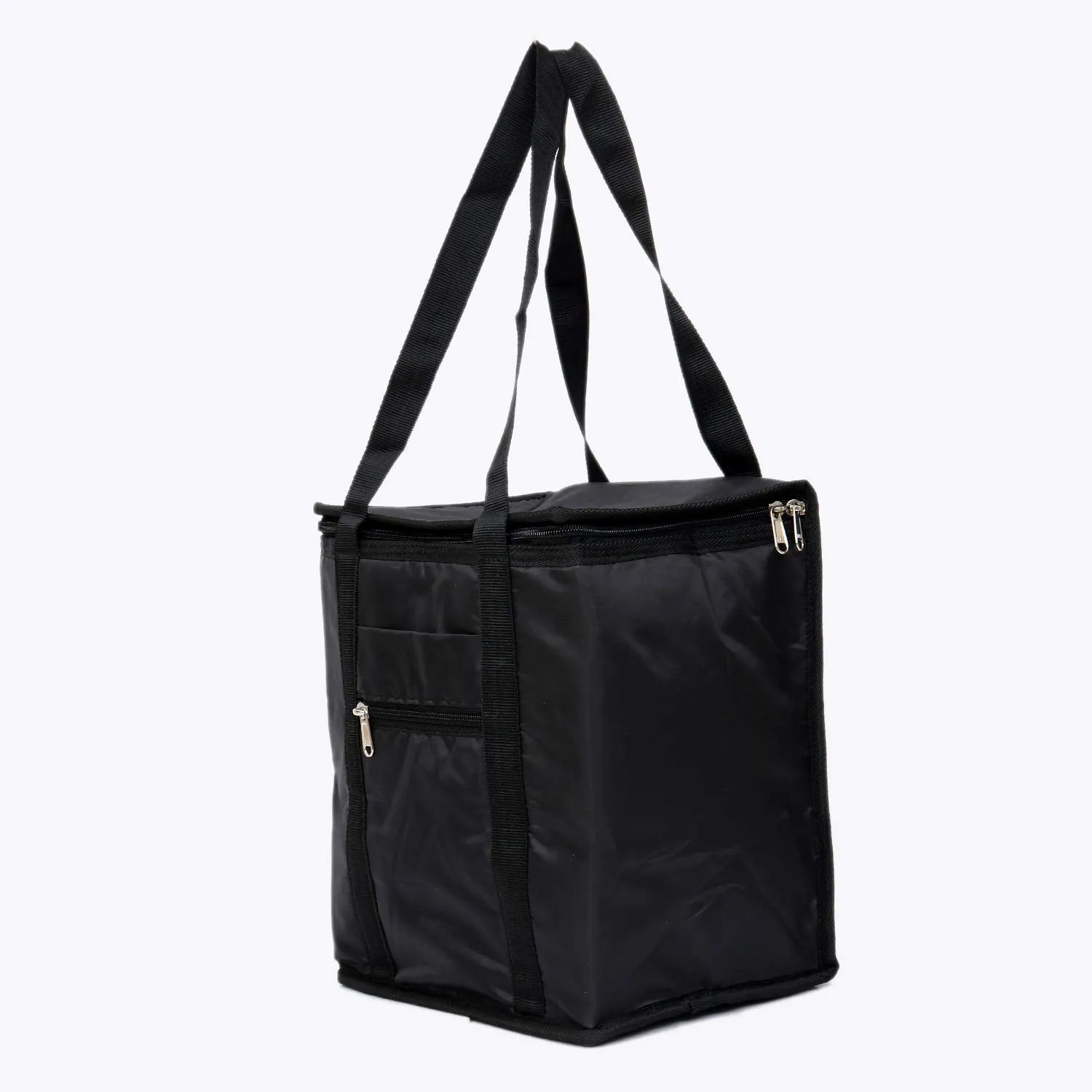 Kuber Industries Large Size Parachute Lunch Bag Suitable for 3 & 4 Compartment (Black) - CTKTC030677