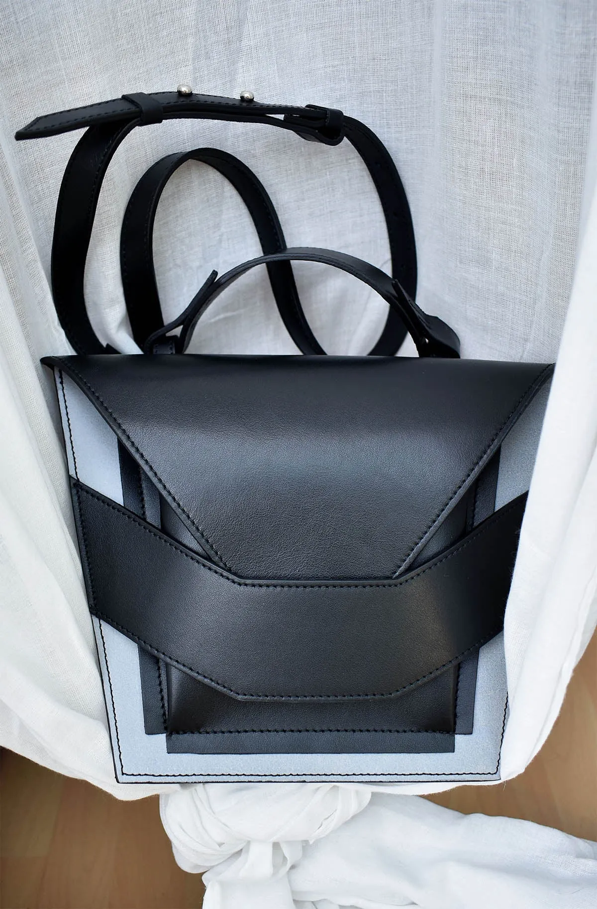 Layered Black Sky Bag