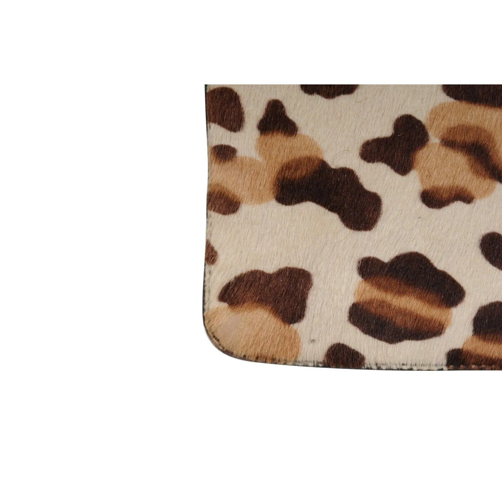 Leopard Print Pony Hair Shoulder Tote Bag