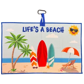 Life's A Beach Waffle Golf Towel