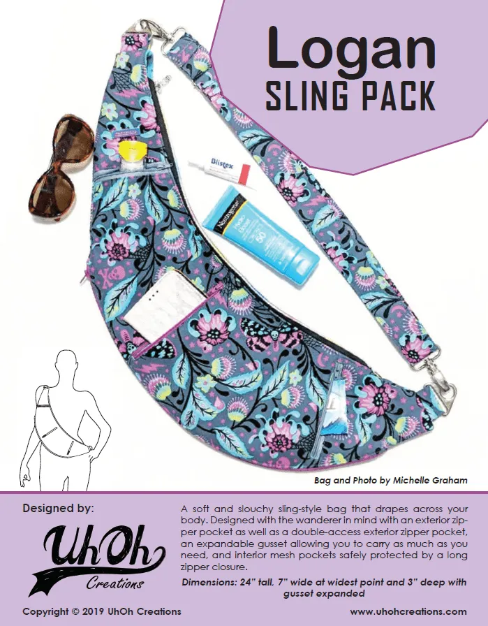 Logan Sling Pack by UhOh Creations (Printed Paper Pattern)