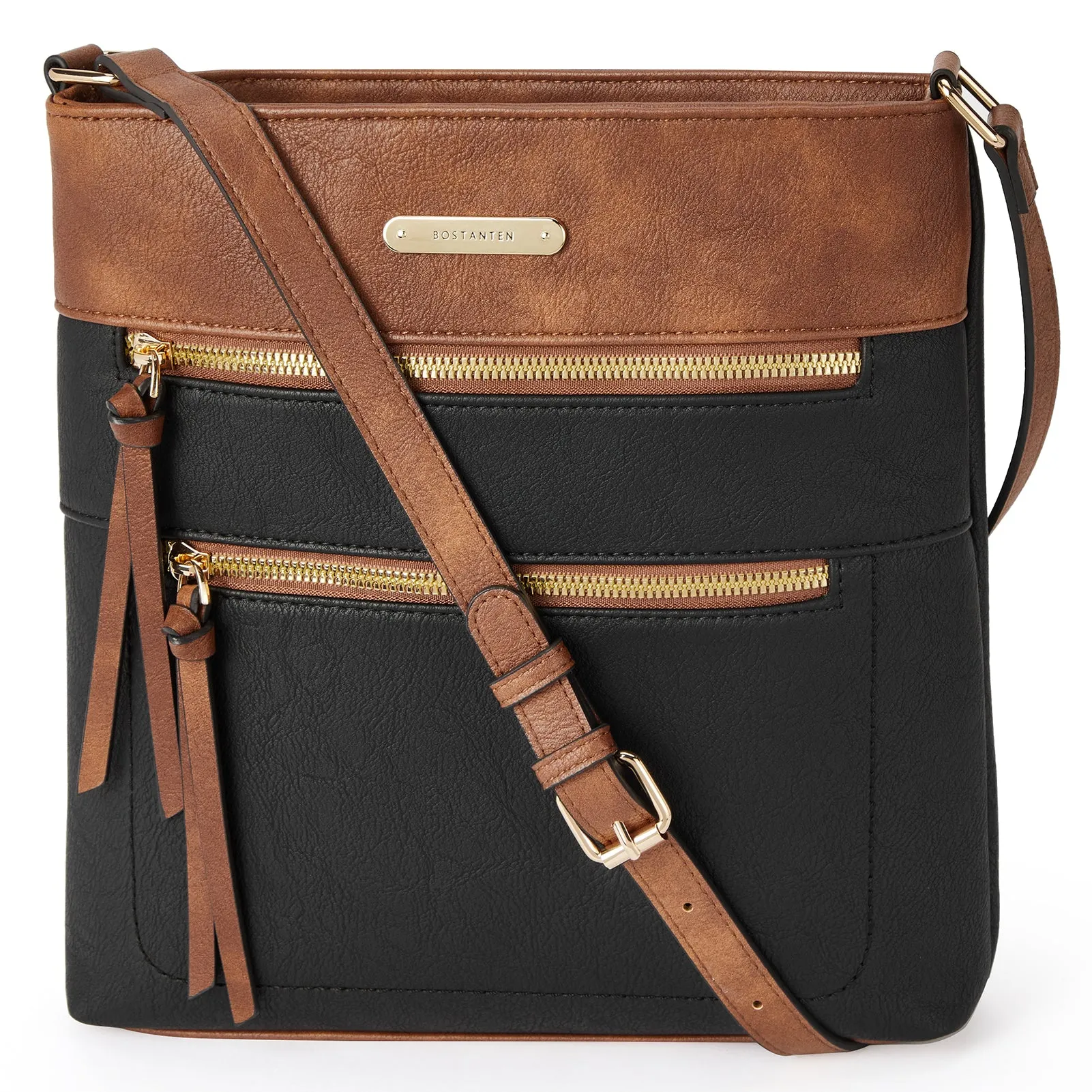 Lotty Chic and Versatile Vegan Leather Casual Satchel Bag - Crossbody Shoulder Bag Purse