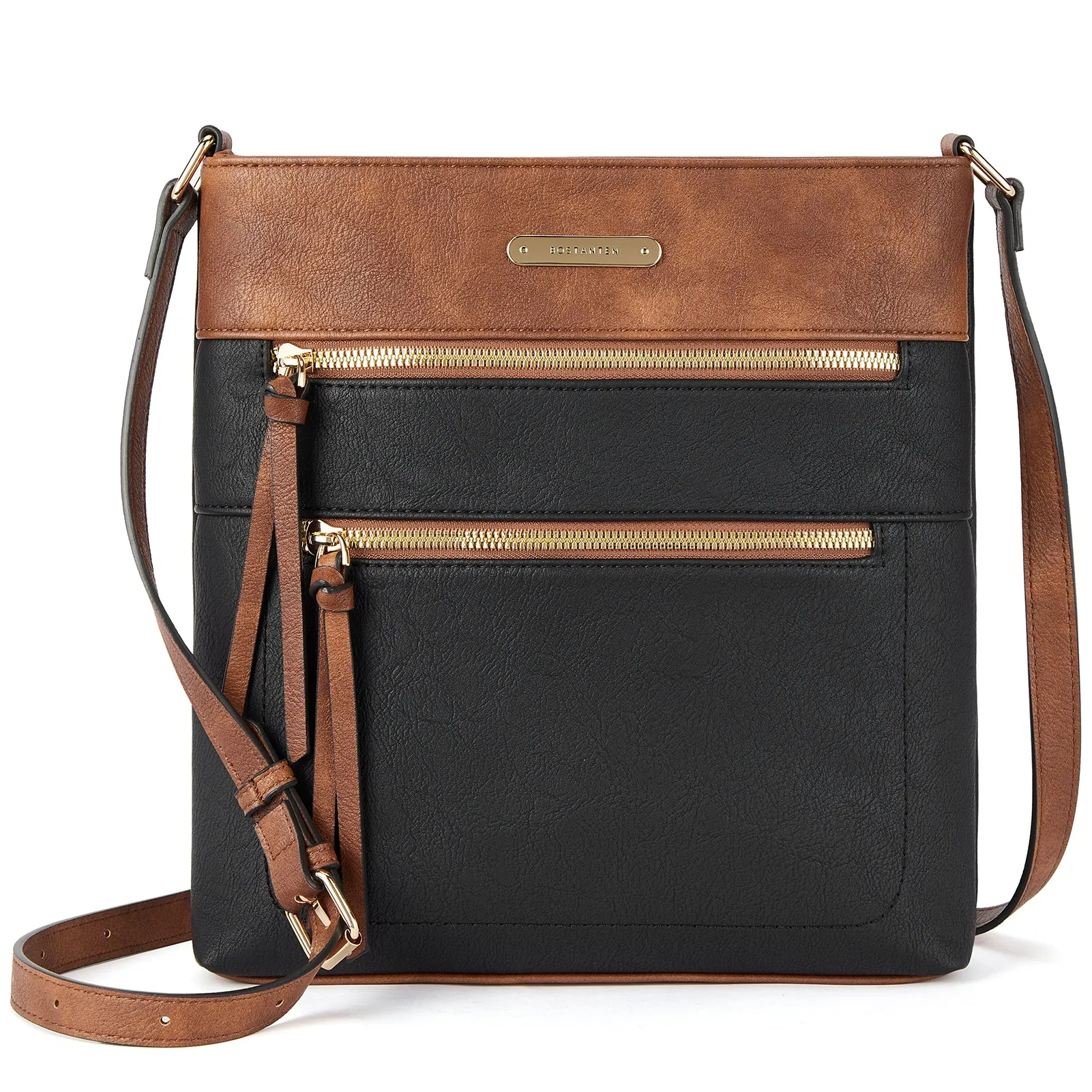 Lotty Chic and Versatile Vegan Leather Casual Satchel Bag - Crossbody Shoulder Bag Purse