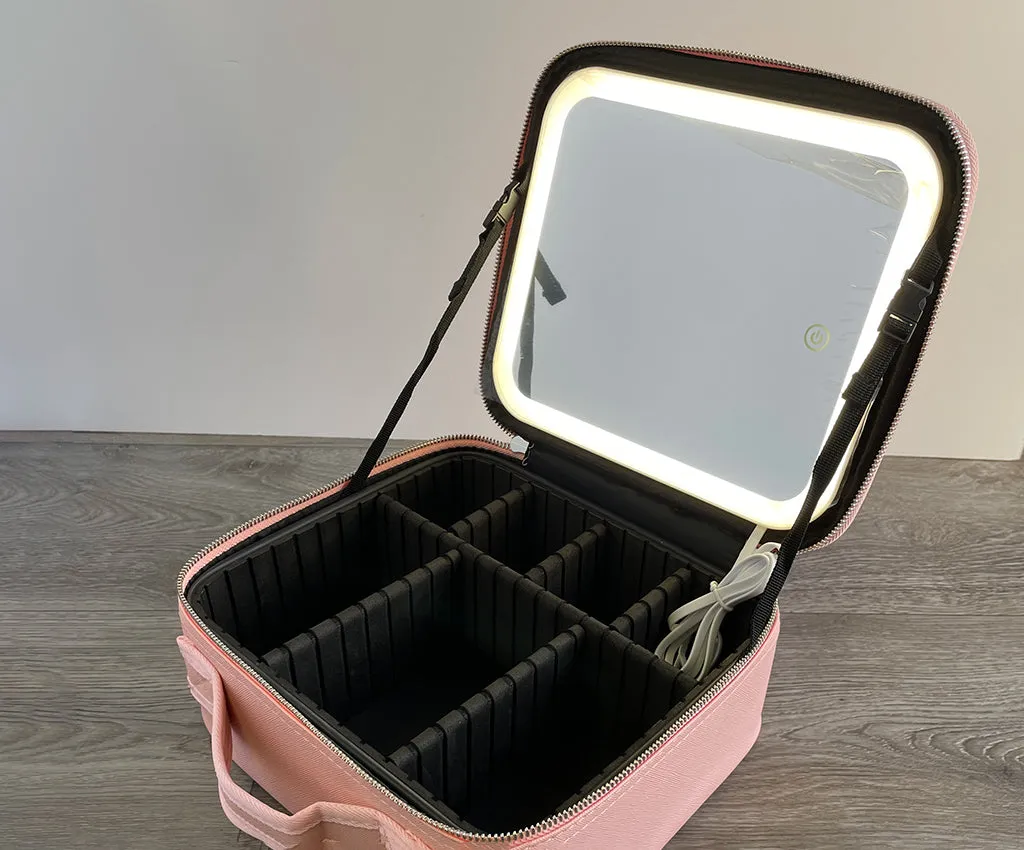 Make-up Case with removable LED Mirror