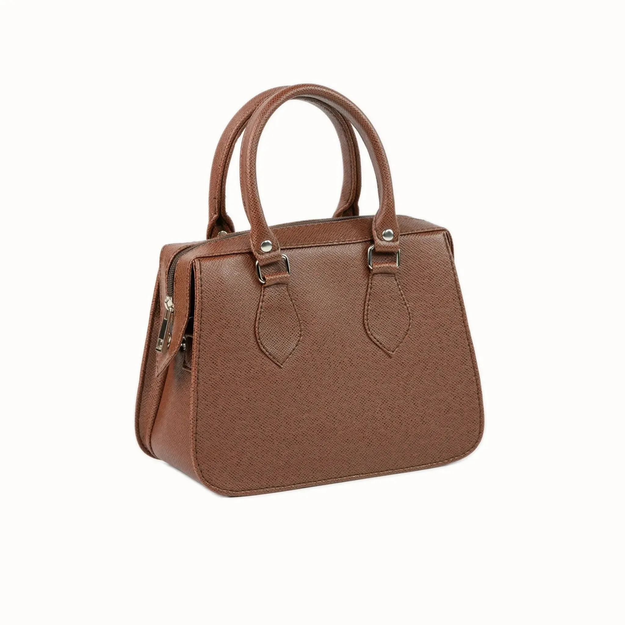 MARGAUX Top Handle Sling Bag in Choco Brown