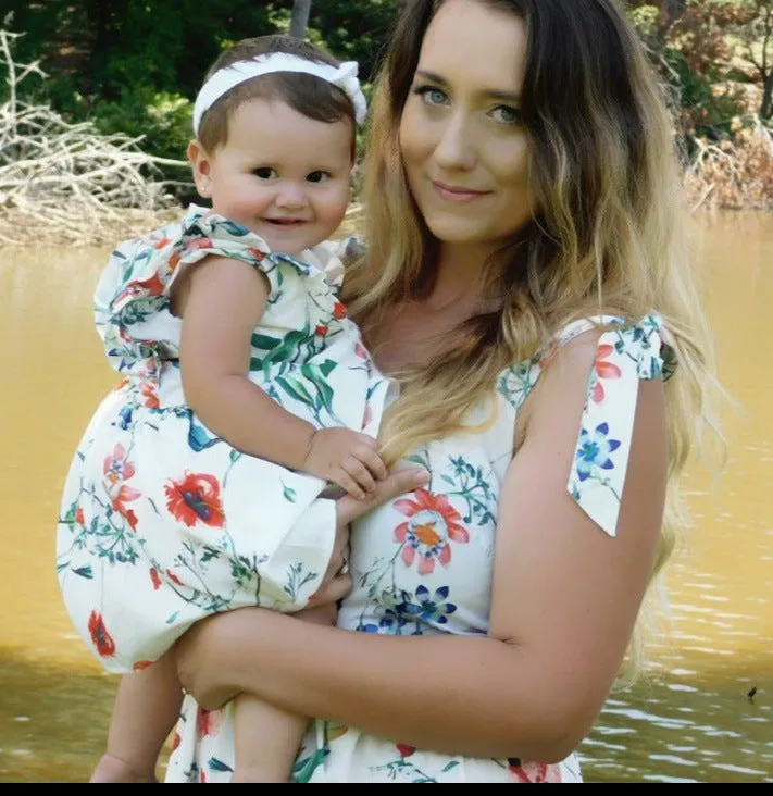 Matching Family Outfit Mommy and Me Easter Dresses Spring Flower