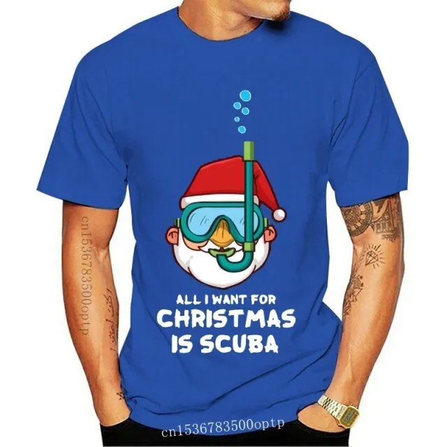 Men T-Shirt: All I want for Christmas is Scuba