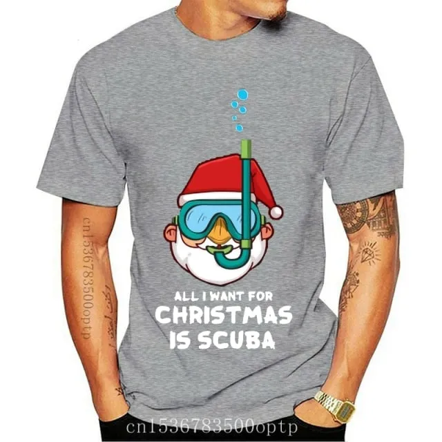 Men T-Shirt: All I want for Christmas is Scuba