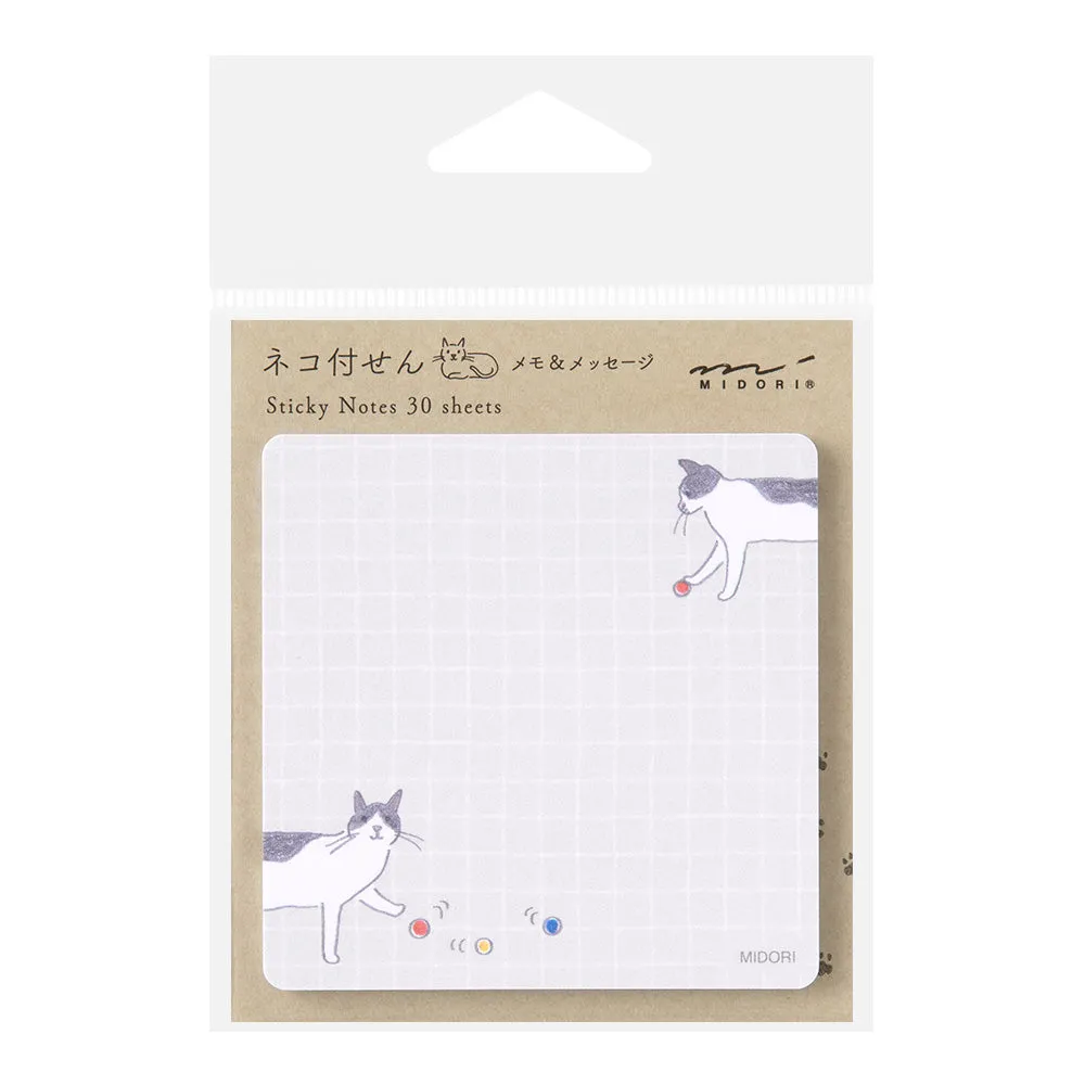 Midori Sticky Notes - Ball and Cat