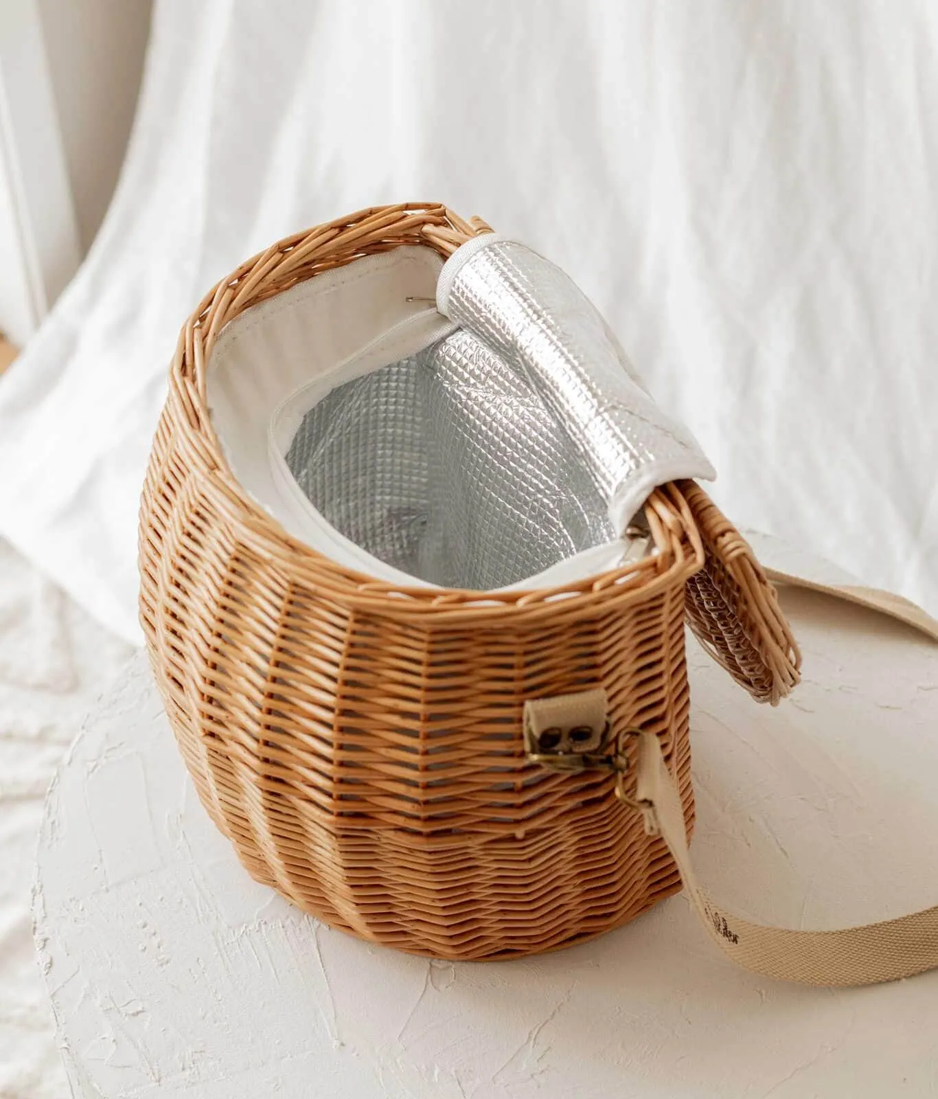 Millie - Half Round Wicker Carry Basket