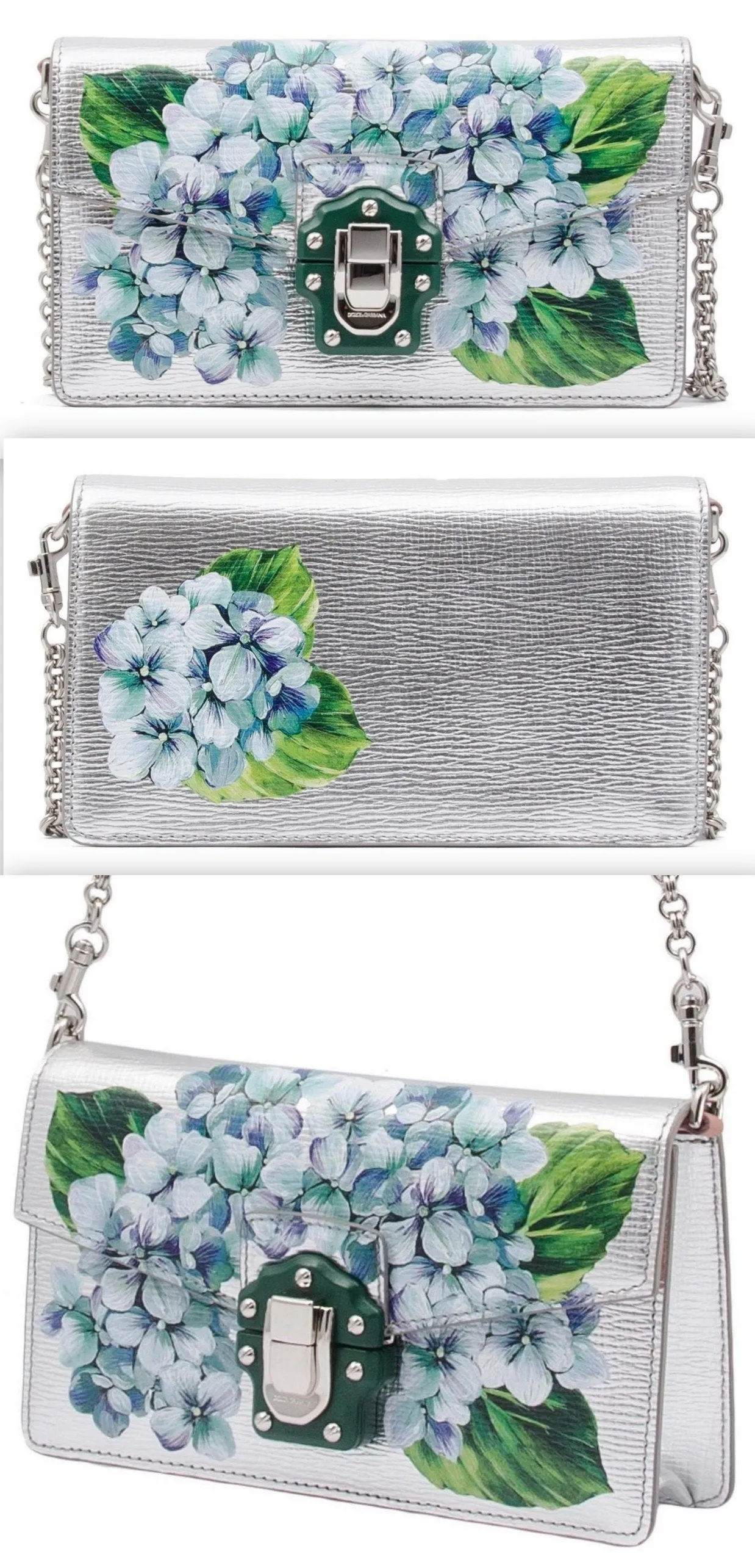 Mini Lucia Floral Metallic Bag