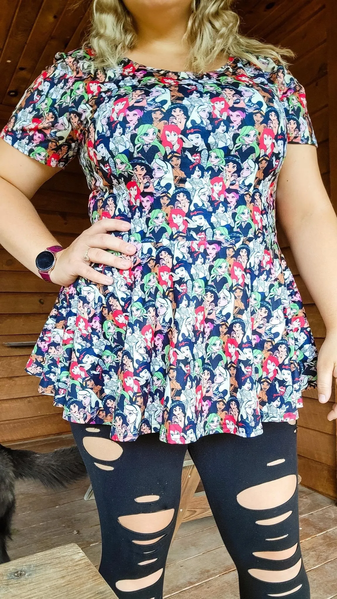 Mommy Character Peplum Top (Choose print)