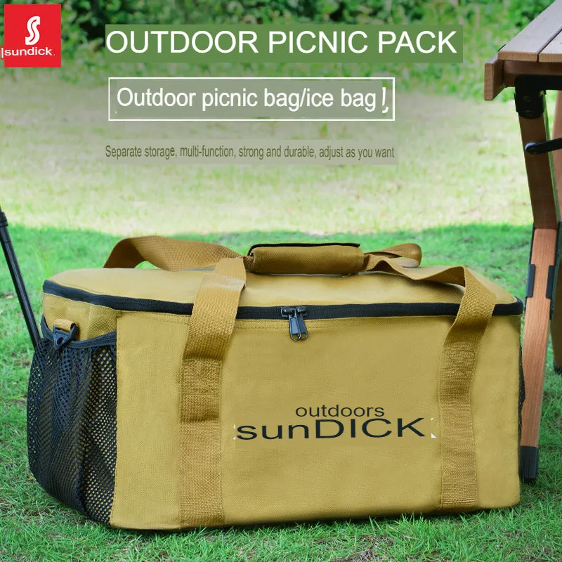 Mountain customer outdoor cookware set pot gas tank anti-collision picnic bag storage bag picnic tableware bag ice bag large capacity