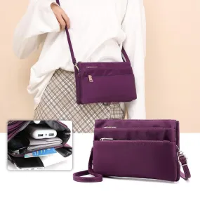 Multi-layer Nylon Crossbody Bag