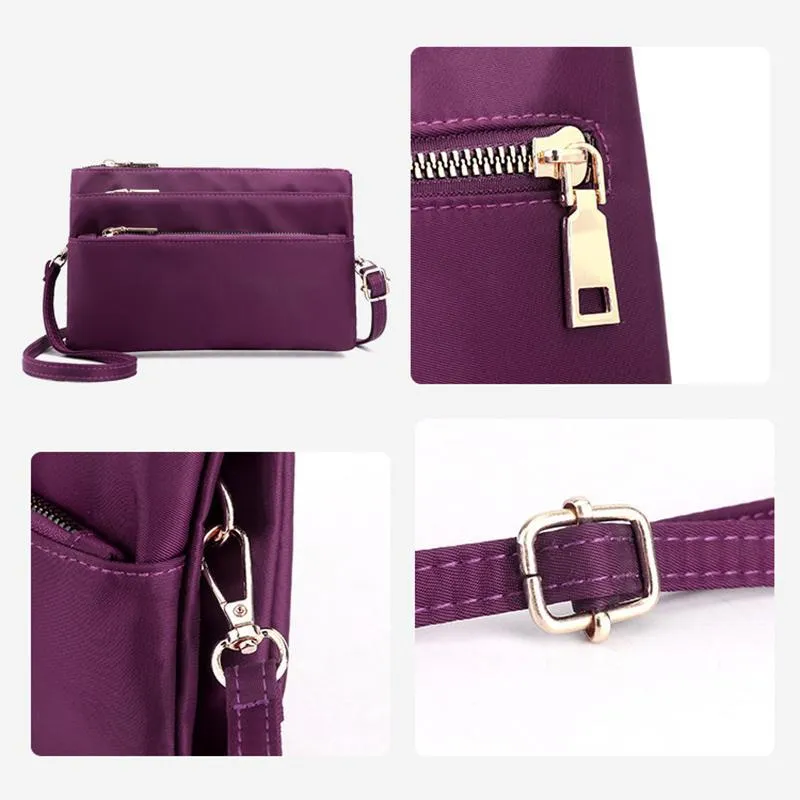 Multi-layer Nylon Crossbody Bag