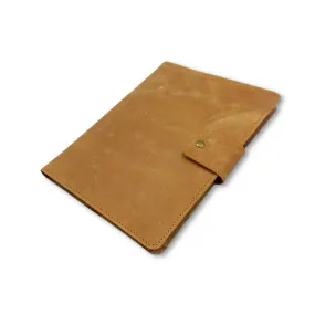 Mustard Leather Organizer - IPAD/Macbook 12 inch - Notebook - Mobile & Accessories