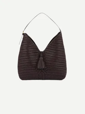 Neeson Tassel Hobo Bag in Grape